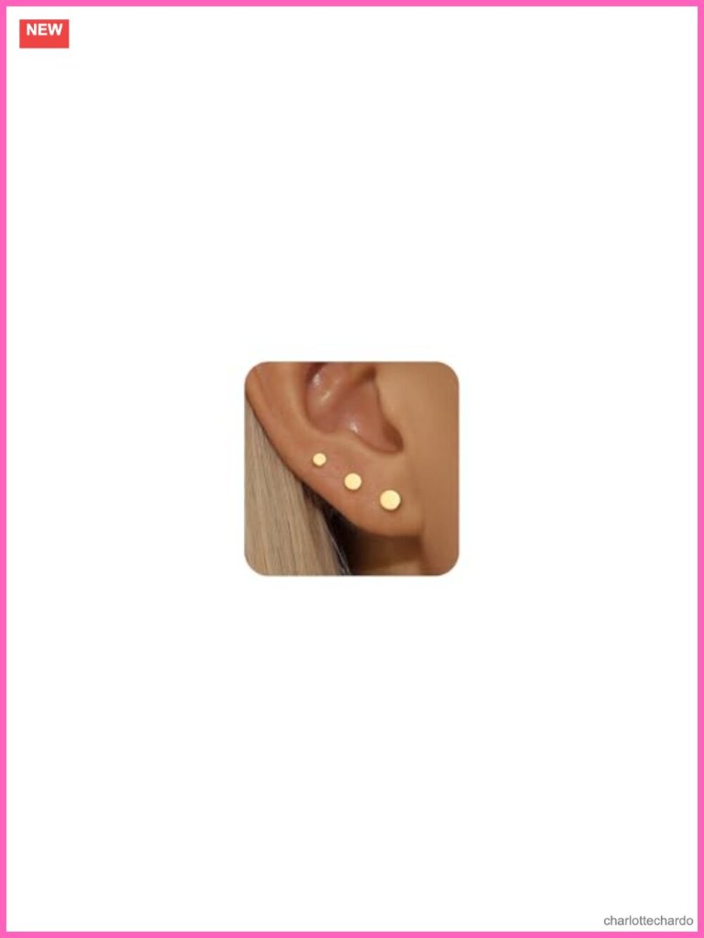 14k Gold Plated Hypoallergenic 925 Sterling Silver Stud Earrings Set Multi